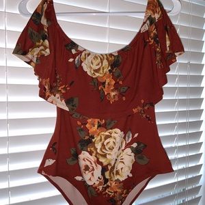 Floral Off-The-Shoulder Bodysuit